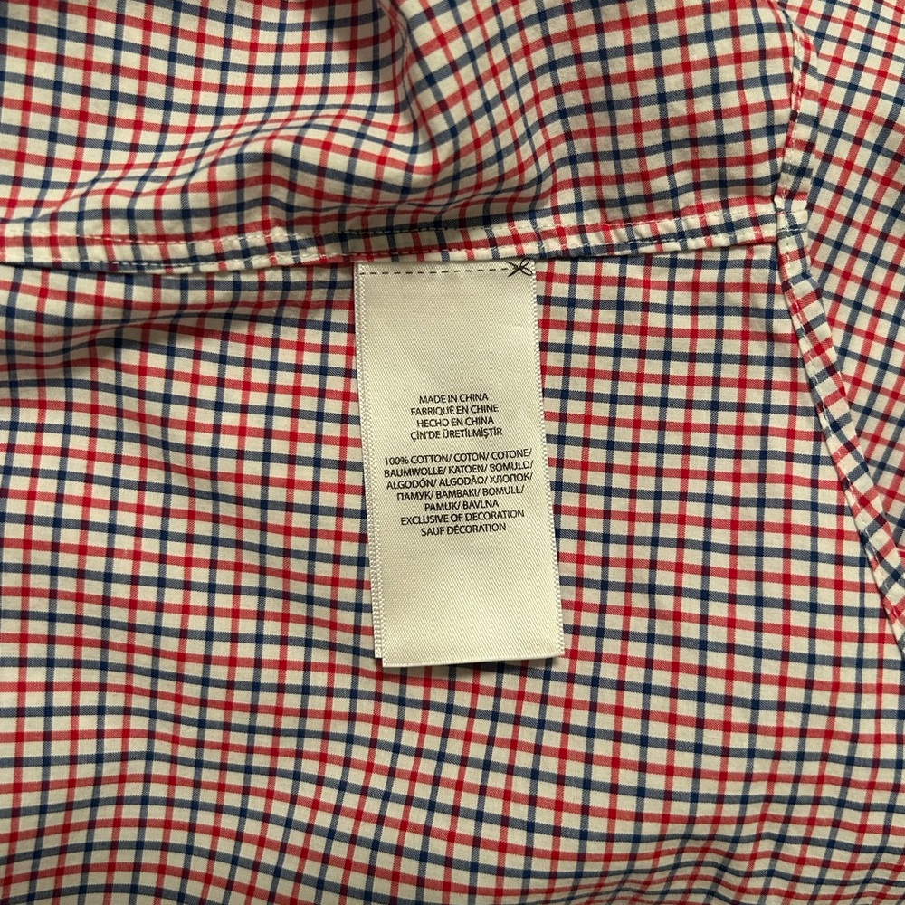 Ralph Lauren Men's Red and Blue Plaid Shirt - XL Slim Fit - 100% Cotton - Picture 7 of 8